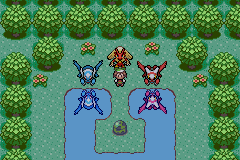Screenshot showing overworld sprites